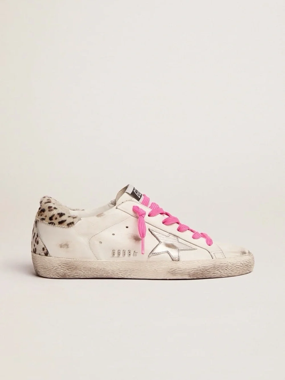 Super Star Classic Pink Laces Leopard Heel - Picture 2 of 4